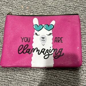 Llama make up bag